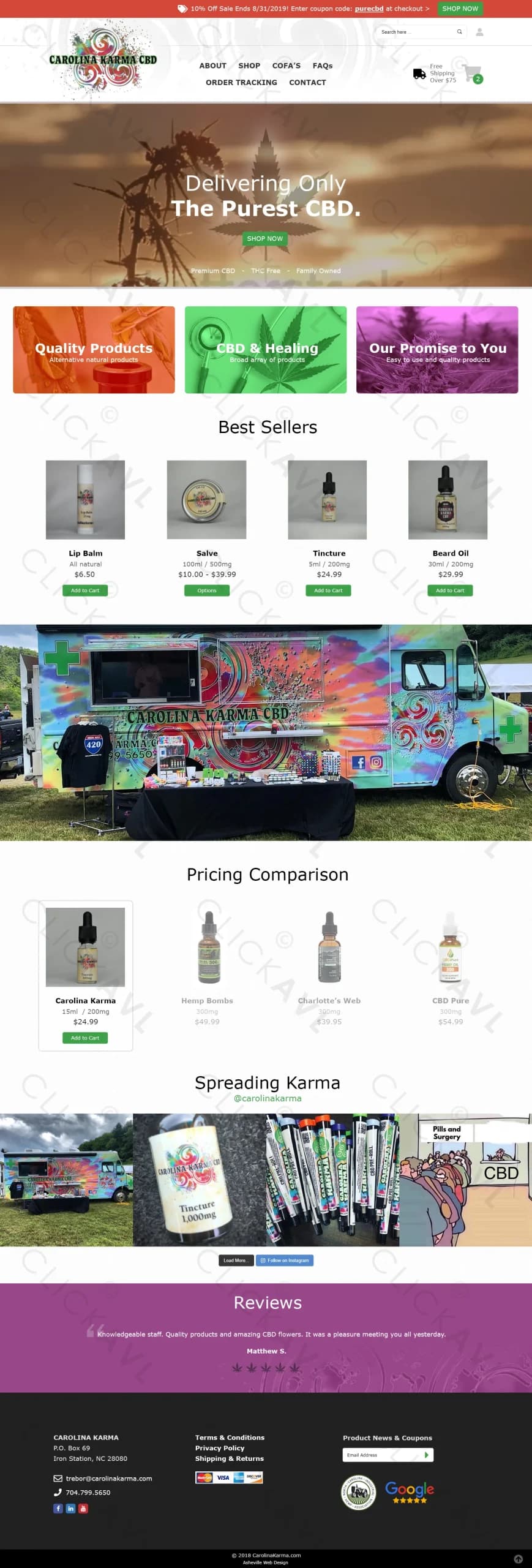 Carolina Karma CBD hero